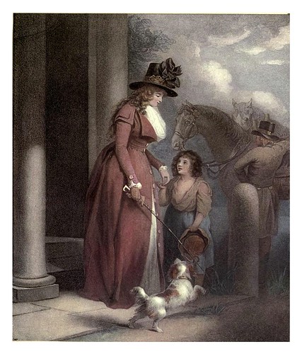 008-La puerta del hacendado 1790-George Morland-Old English colour prints 1909-Charles Holme