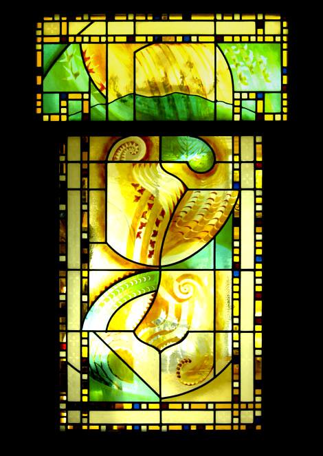 Stained glass Fibonacci window