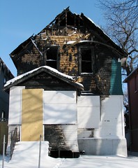 Burned out home in West End