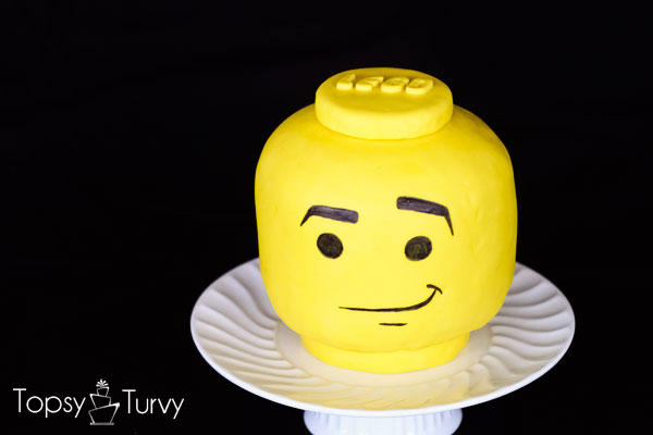 lego head cake tutorial