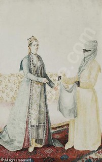 A Europen woman with her Turkish servant 