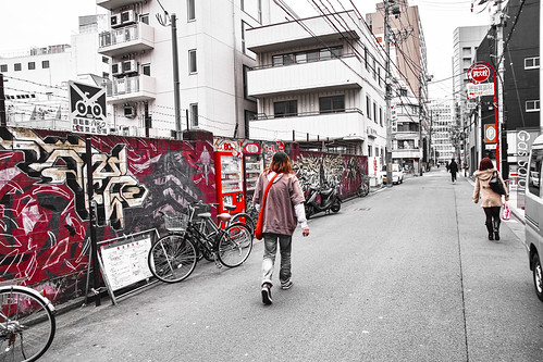 Street snap in Sendai red-4 by Stroll diary