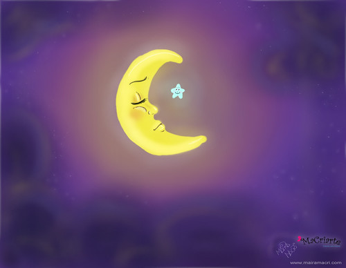 Lua Adormecida * Sleeping Moon by Maira MaCriarte