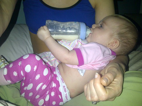 Big girl! Holding your own bottle! by theelmerslovejesus