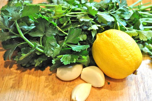 broccoli pesto/parsley/garlic/lemon