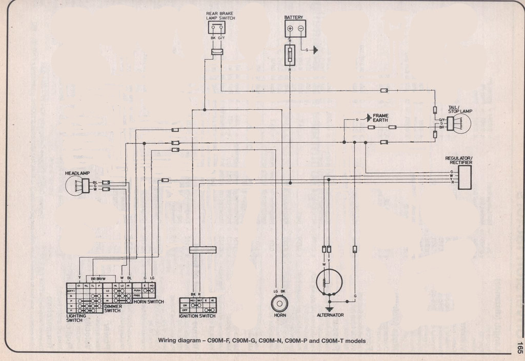 c90 simplified wiring diagram, for lights - Page 2 - C90Club.co.uk  Honda C90 12 Volt Wiring Diagram    C90 club