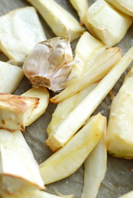 roasted parsnip and garlic