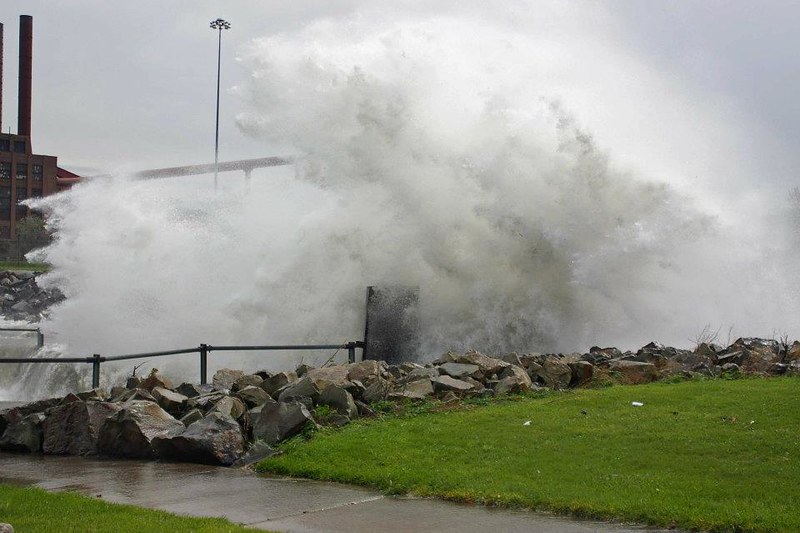 Lake Erie in Gale force winds