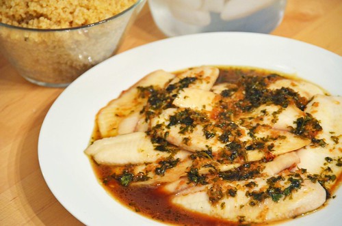 Tilapia with quinoa pilaf