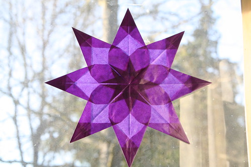 Purple Eight-Point Window Star