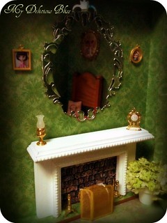 Miniature Dollhouse Fireplace