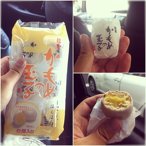 Eating #seagull #egg #かもめのたまご while doing #recce for an upcoming project. Very sweet and yummy.