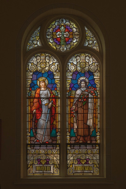 Church of the Risen Savior (Saint Joseph), in Rhineland, Missouri, USA - stained glass window with Saint Therese of Liseaux