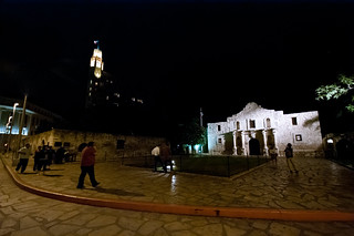 Alamo at
night