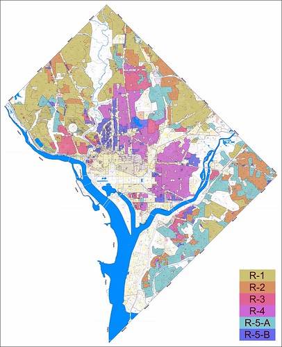 DC residential zoning map (via Greater Greater Washington)