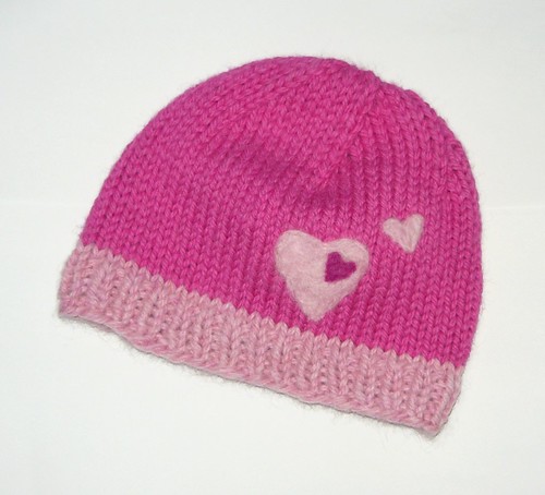 Little hearts, baby/toddler hat.