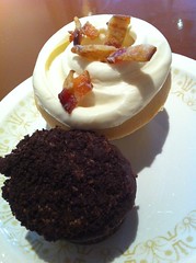 Compost and bacon whiskey maple cupcakes at Cupcake Royale by Rachel from Cupcakes Take the Cake