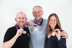 Dave, Alana, and Gary with their Marathon Medals