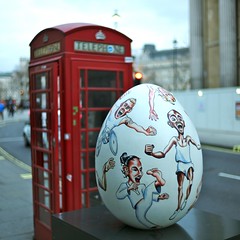Faberge Big Egg Hunt #128 'Our Team' by cartoonist Charlie Anson