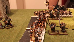 Turn 4a.1 - Dwarves - Both units of hammerers charge the Ogre General's unit