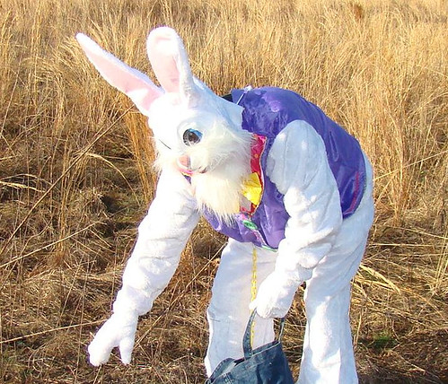 The Easter Bunny hides eggs at Belle Isle State Park