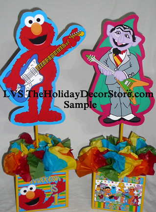 Sesame Street Birthday Party Supplies on Personalized Sesame Street Rockin Elmo Birthday Party Supplies