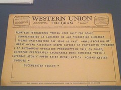Telegram from Buckminster Fuller