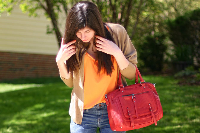 Lancaster Paris red bag, Espadrille wedges, Fashion outfit