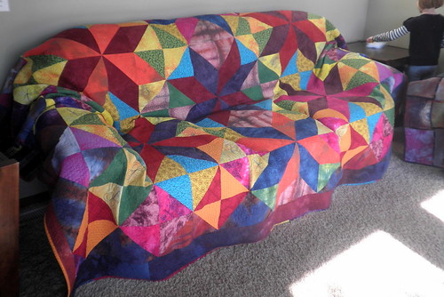 My quilt on my couch