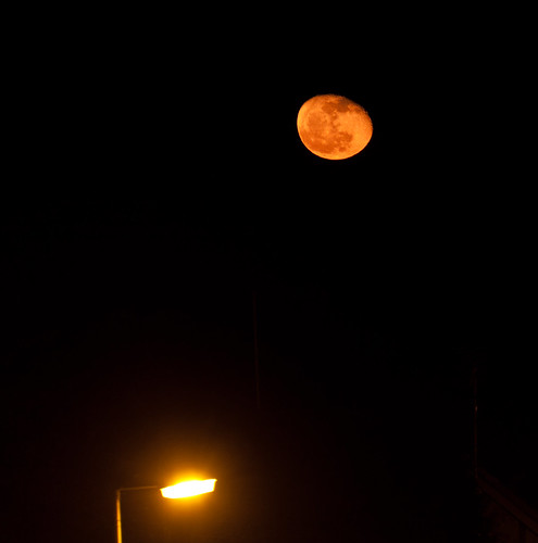 Orange Moon rising by Mick Hyde