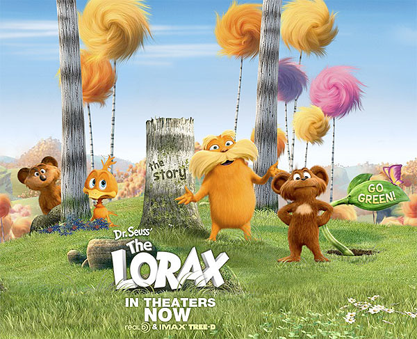 Lots of orange, furry creatures in The Lorax