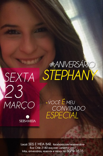 Flyer Aniversário - Stephany by chambe.com.br