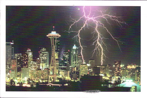 Lightning over Seattle