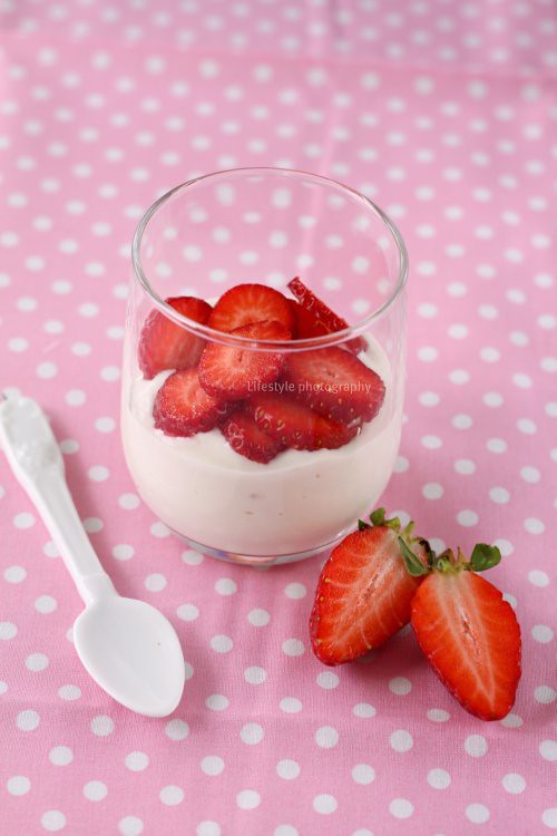Homemade Soya Yoghurt with Fresh Strawberries