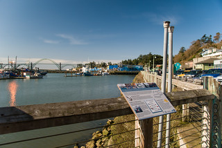 Sea Grant signs describe Newport's working waterfront