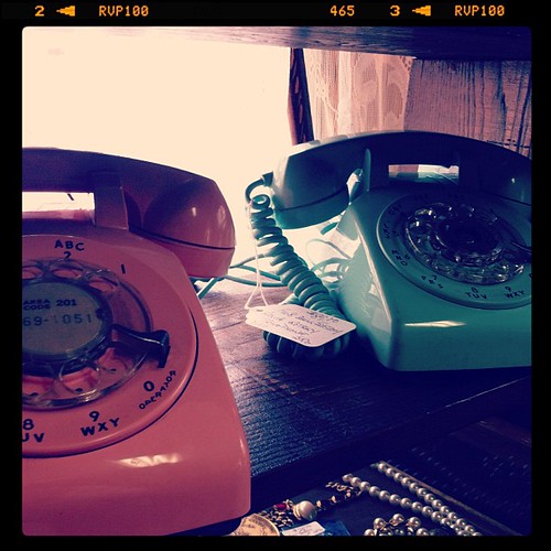His and hers rotary phones!