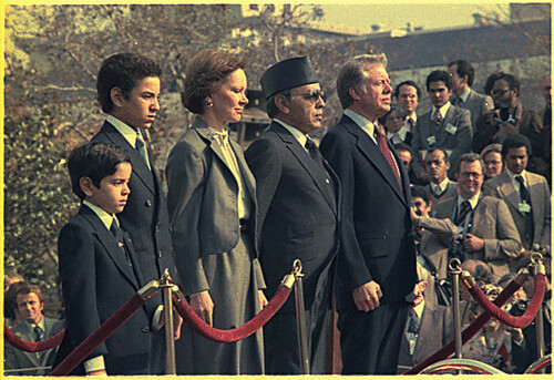 Morocco's King Hassan II and his sons