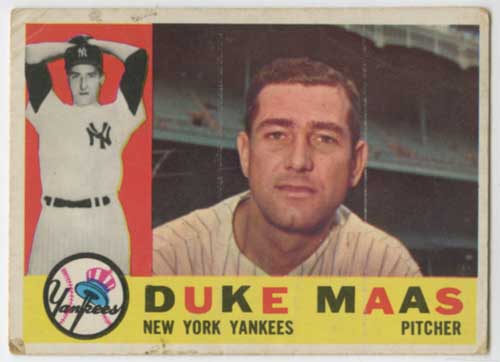 1960 Topps Duke Maas