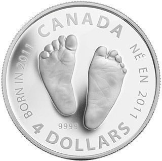 Canada 4-dollar birth year coin