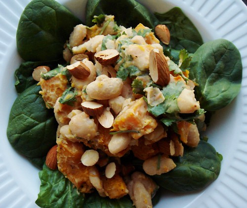 Warm Cannellini Bean Salad with Roasted Butternut Squash