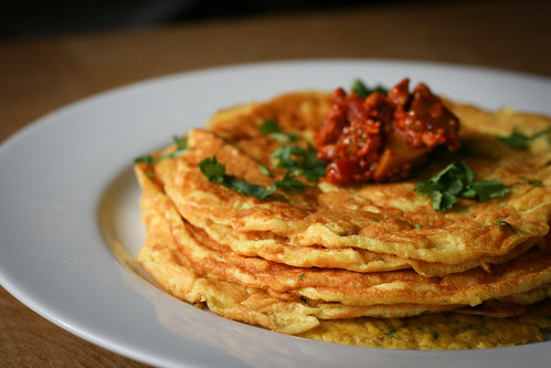 Indian chickpea flour pancakes