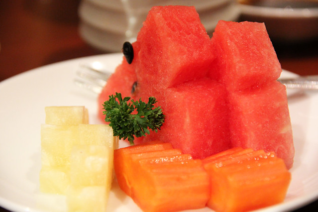 Fruit plate at Takumi Restaurant