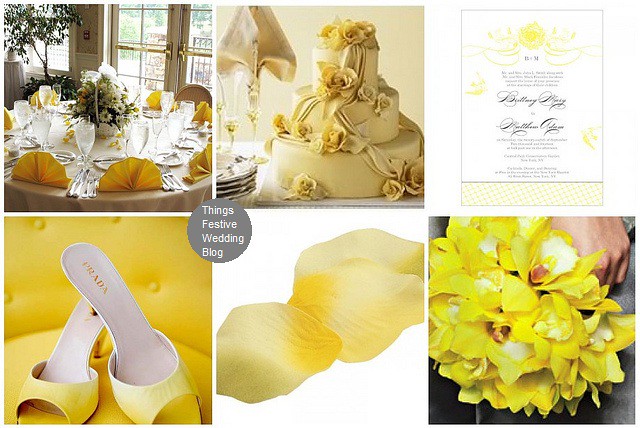 yellow wedding theme Add one or more of the following colors and you'll 