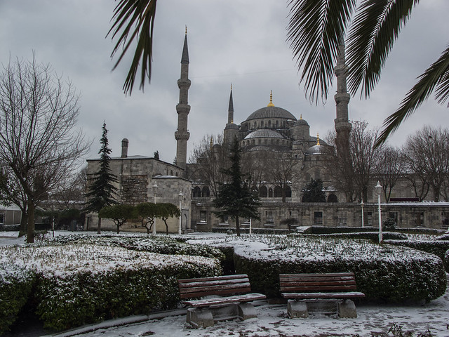 Blue Mosque in the Snow