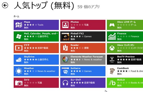 Windows8 (Storeトップ) 人気トップ