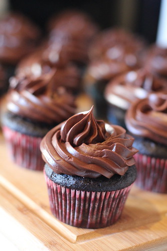 Chocolate Chocolate Raspberry Cupcakes