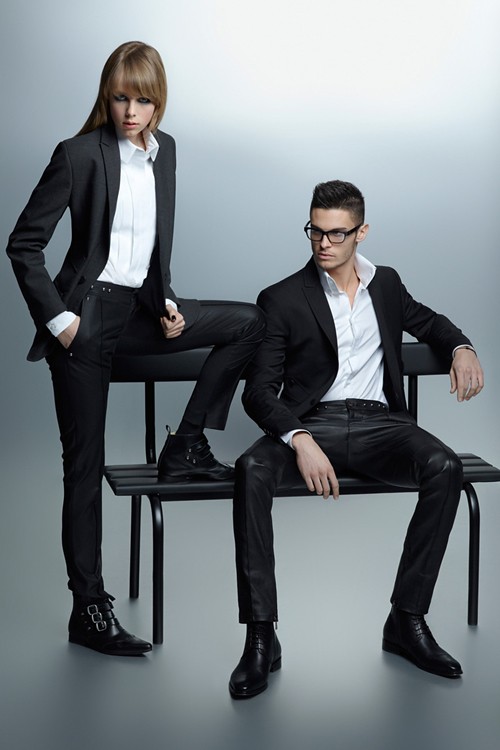 Karl Lagerfeld F/W 12 Campaign — Baptiste Giabiconi and Edie Campbell by Karl Lagerfeld