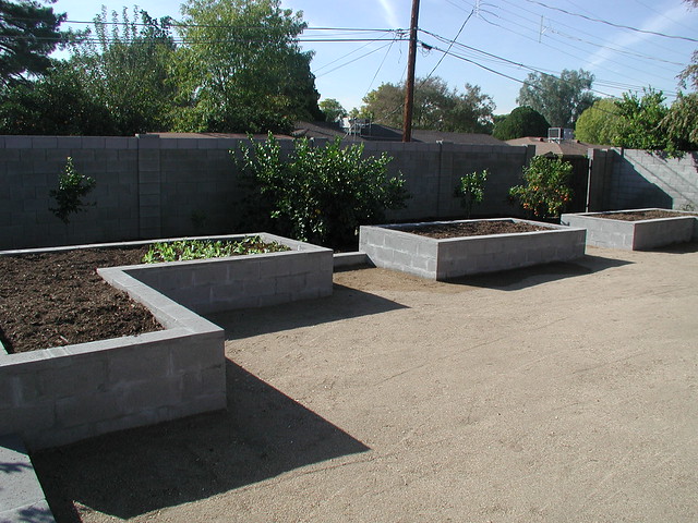 Raised Garden Bed - concrete block | Flickr - Photo Sharing!