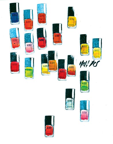 Stamped polishes with concentrated inks 11X14 print