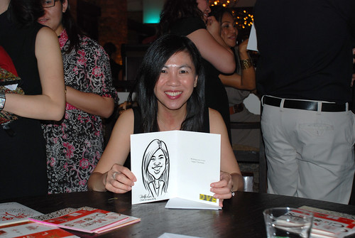 caricature live sketching for DVB Christmas party - 10
